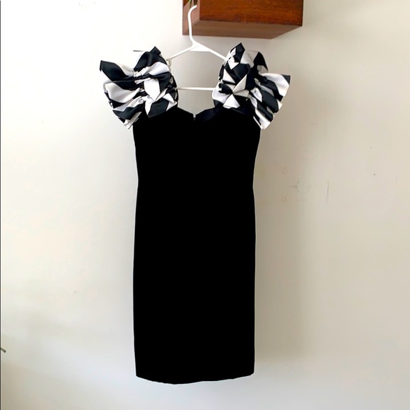 Vintage Black Velvet Sheath Dress - Picture 1 of 4